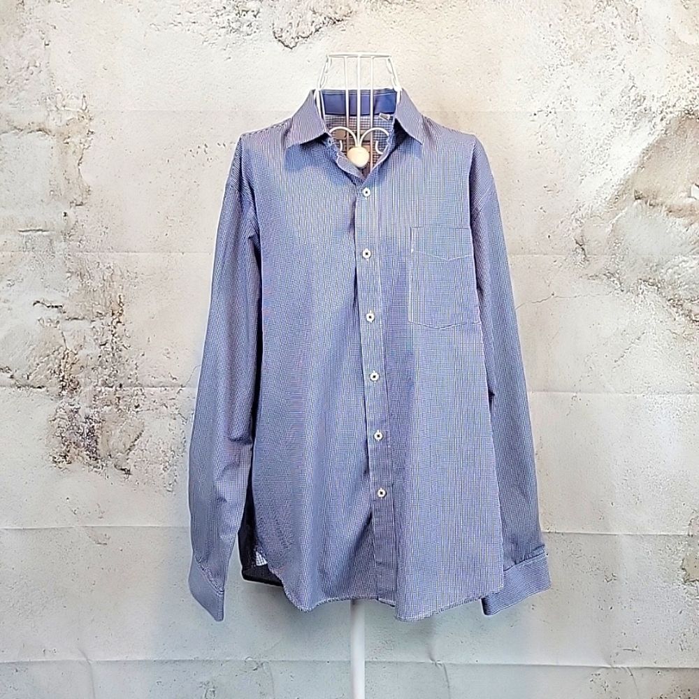 Van Heusen Originals Classic Fit checkered button-down shirt Men's Size 16 1/4